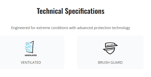 Ventilated Brush Technical Specifications