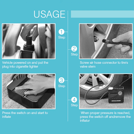 Instructions to Inflate Tyre